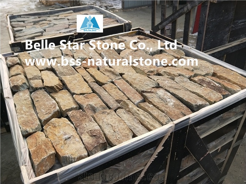 Multicolor Quartzite L Corner Stone & Wall Quoins