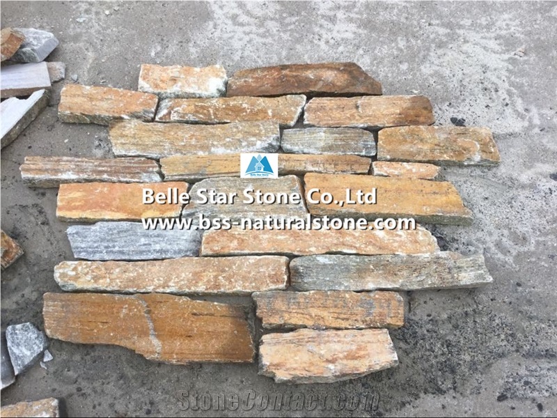 Multicolor Quartzite L Corner Stone & Wall Quoins