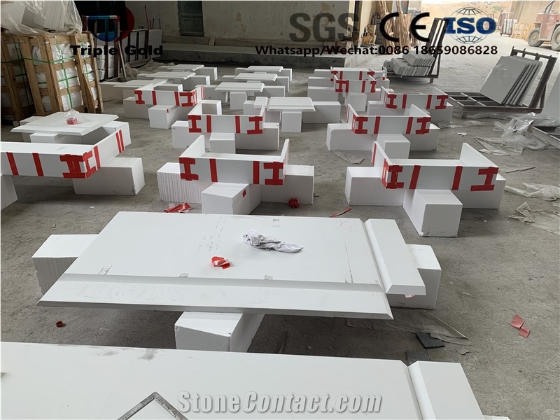 Absolute White Quartz Countertop Vanity Edge Glue