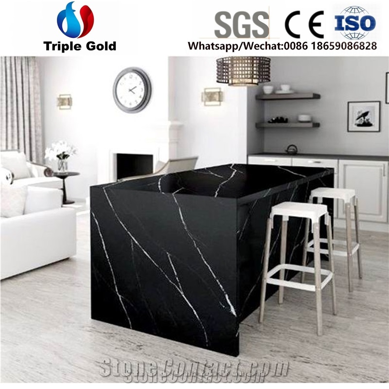 Black Marquina Quartz Stone Countertop
