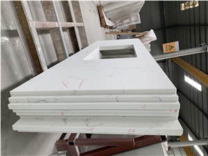 Calacatta Gold White Quartz Countertops Bar Tops