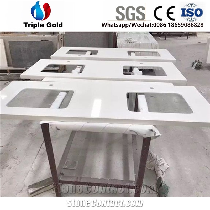 Carrara White Quartz Countertop Solid Surface