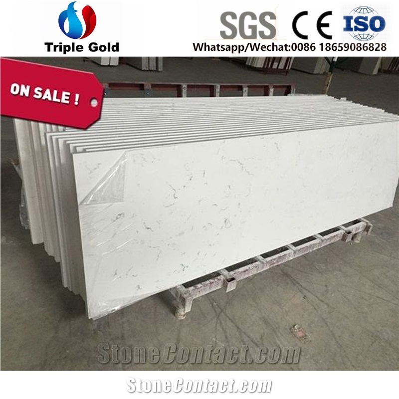 Carrara White Quartz Countertop Solid Surface