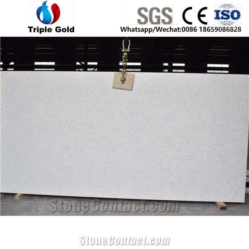 Carrara White Quartz Countertop Solid Surface