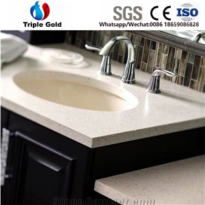 Crystal White Prefabricated Quartz Countertops