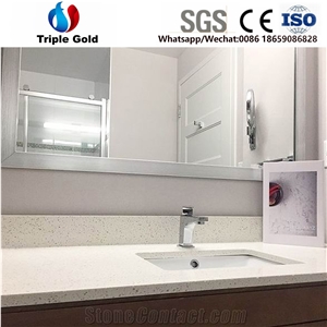 Crystal White Solid Surface Quartz Countertop Tops