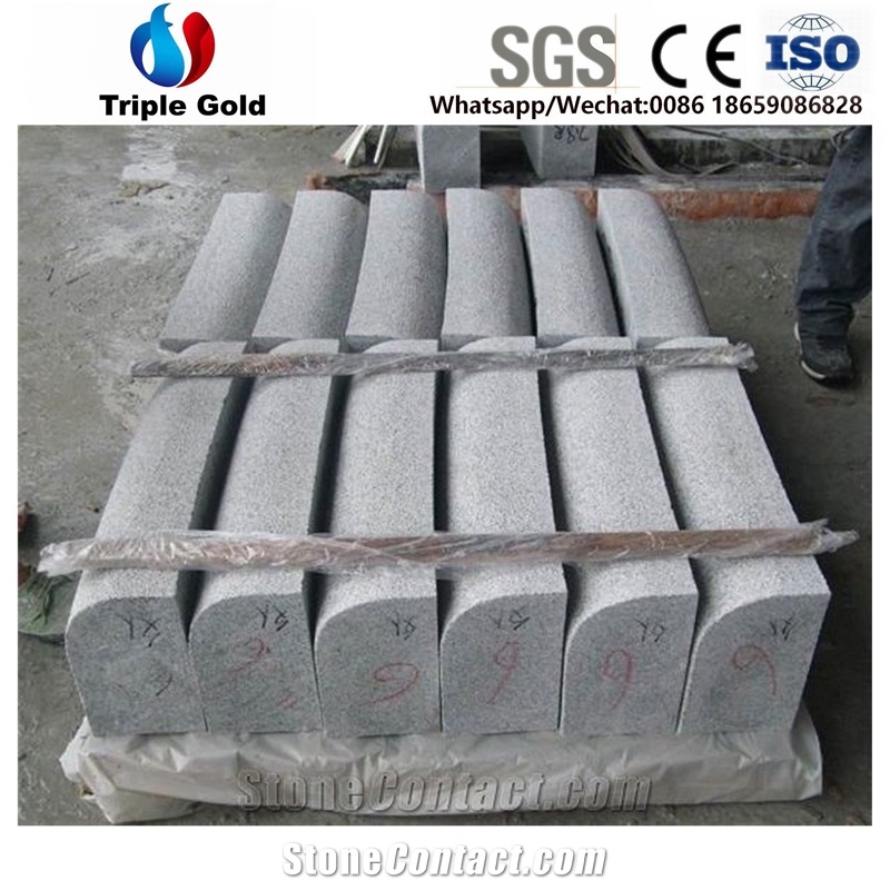 G383 Peach Red Granite Walkway Kerbstone Curbstone