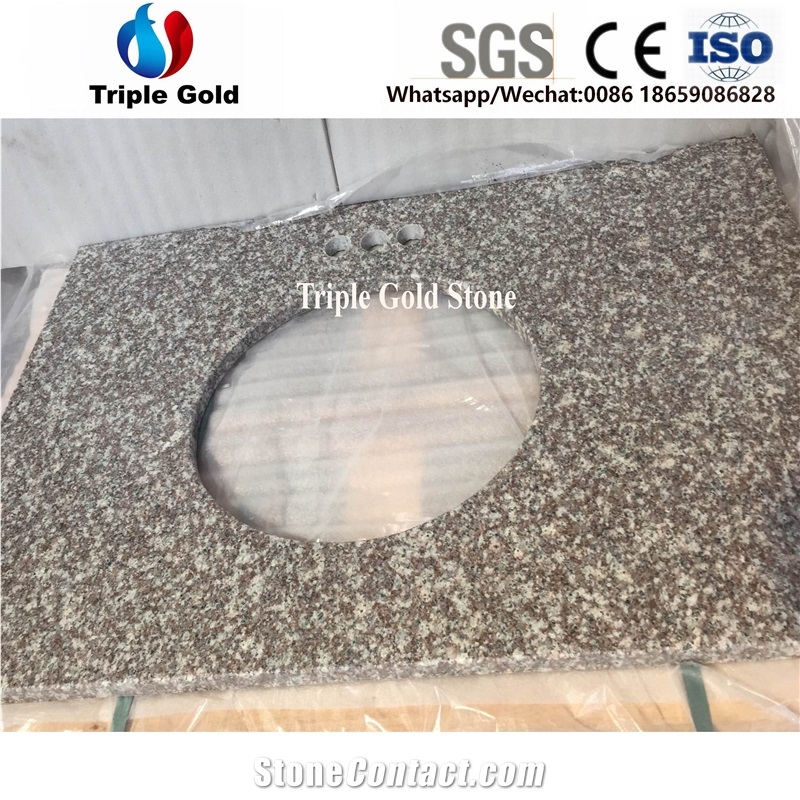 G664 Pink Red Granite Countertops Vanity Top