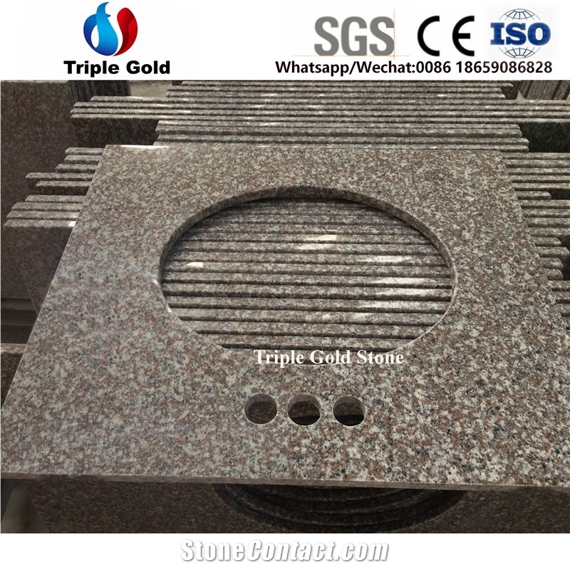 G664 Pink Red Granite Countertops Vanity Top