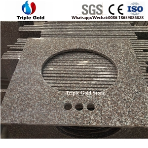 G664 Pink Red Granite Countertops Vanity Top