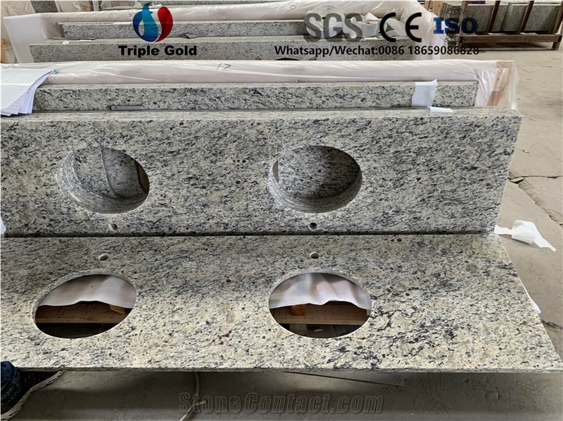 Giallo Cecilia Granite Prefab Vanity Bath Tops