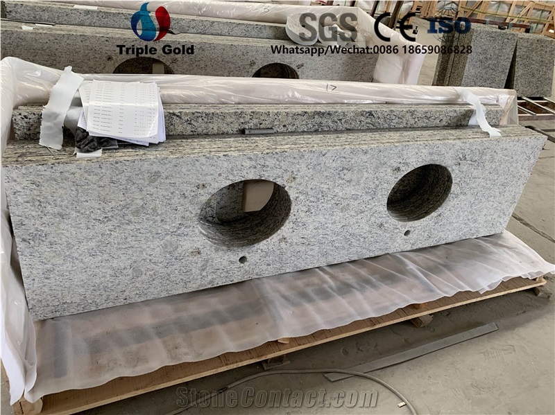 Giallo Cecilia Granite Prefab Vanity Bath Tops