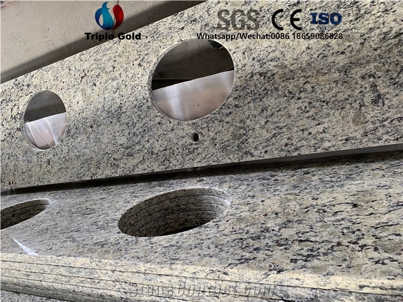 Giallo Cecilia Granite Prefab Vanity Bath Tops