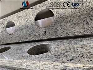 Giallo Cecilia Granite Prefab Vanity Bath Tops