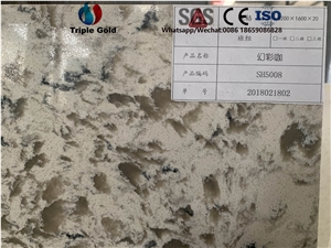 Multicolour Coffee Quartz Stone Slab for Countertops Vanity Multicolour Coffee Quartz Stone Slab for Countertops Vanity