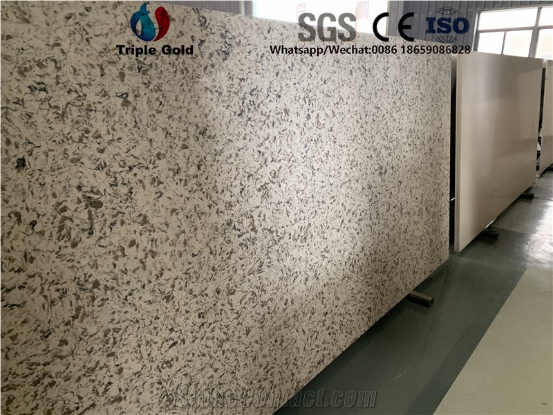 Multicolour Coffee Quartz Stone Slab for Countertops Vanity