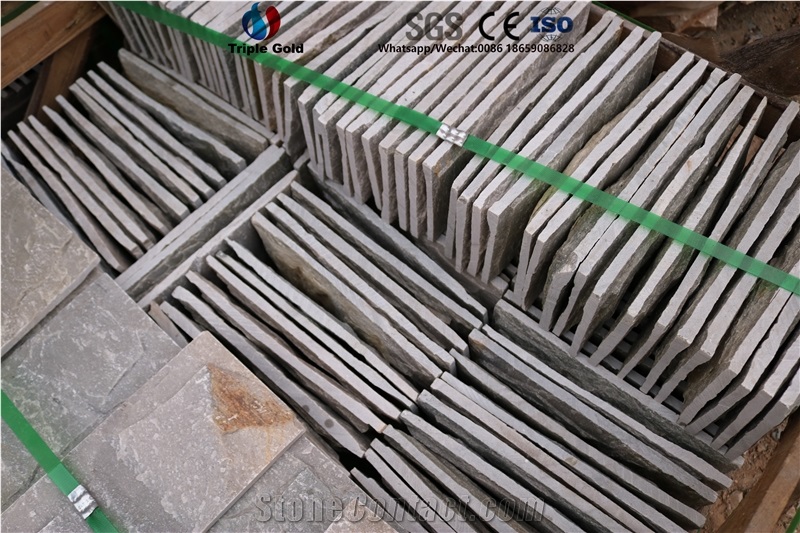 Natural Green Slate Split Mushroom Floor Tiles