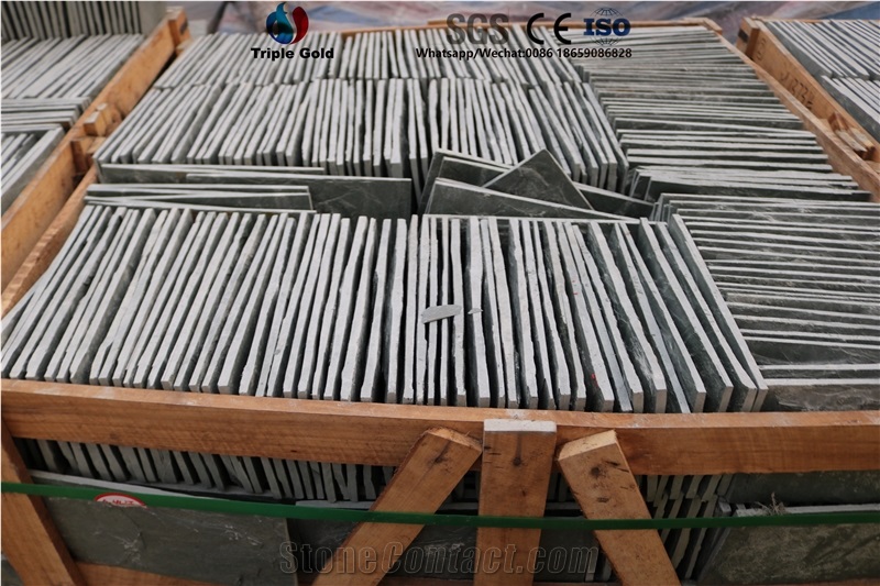 Natural Green Slate Split Mushroom Floor Tiles