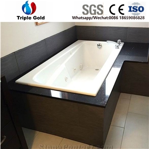 Sparkling Black Kitchen Quartz Stone Table Top