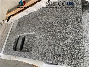 Spray White Sea Wave Prefab Countertops Bath Tops