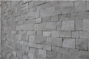 Bali White Classic Limestone Tumbled Wall Cladding