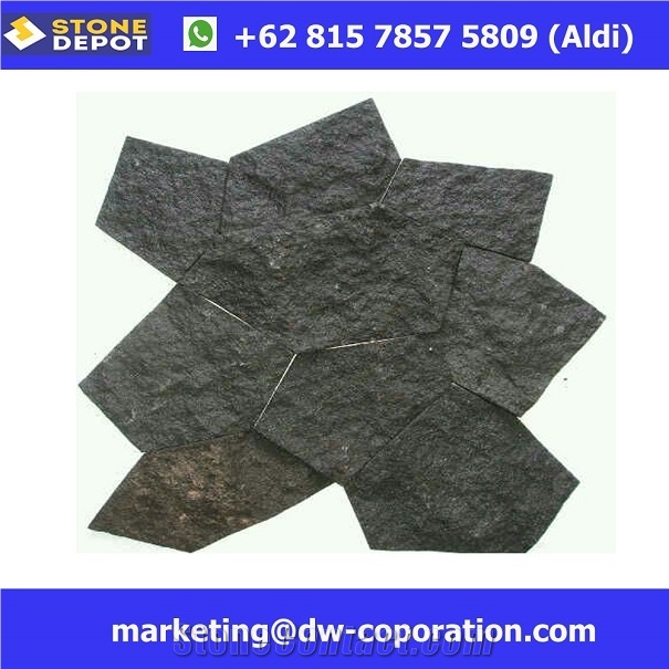Indonesia Black Lavastone Random Wall Cladding