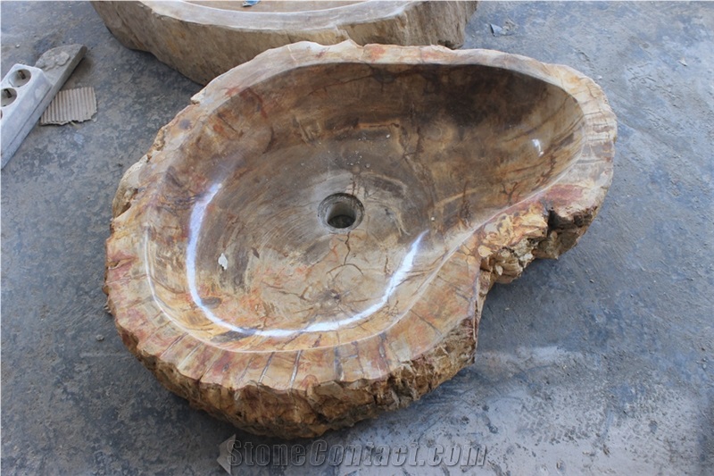 Indonesia Petrified Wood Sink Oval Basins