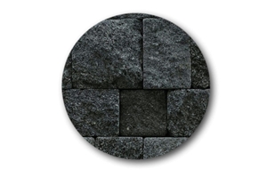 Java Black Lavastone Tumbled Wall Cladding
