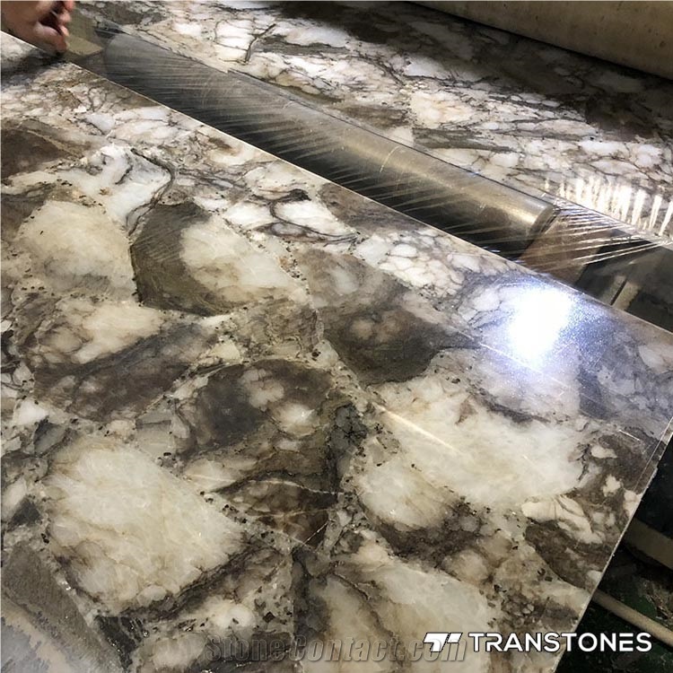 Artificial Crystallized Marble Stone Slab for Home