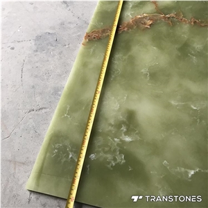 Artificial Green Onyx Translucent Resin Alabaster