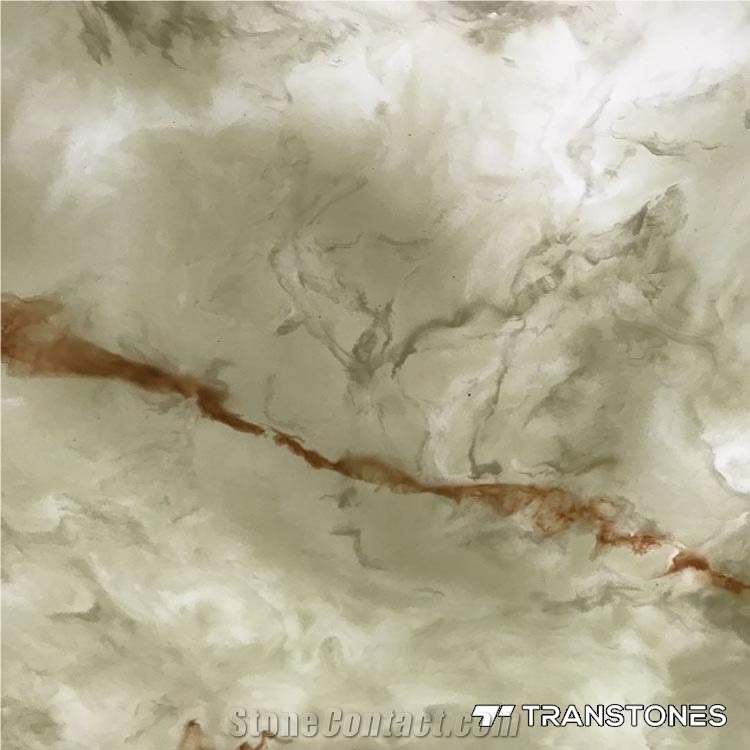 Artificial Green Onyx Translucent Resin Alabaster