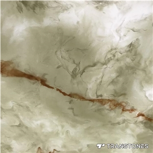 Artificial Green Onyx Translucent Resin Alabaster