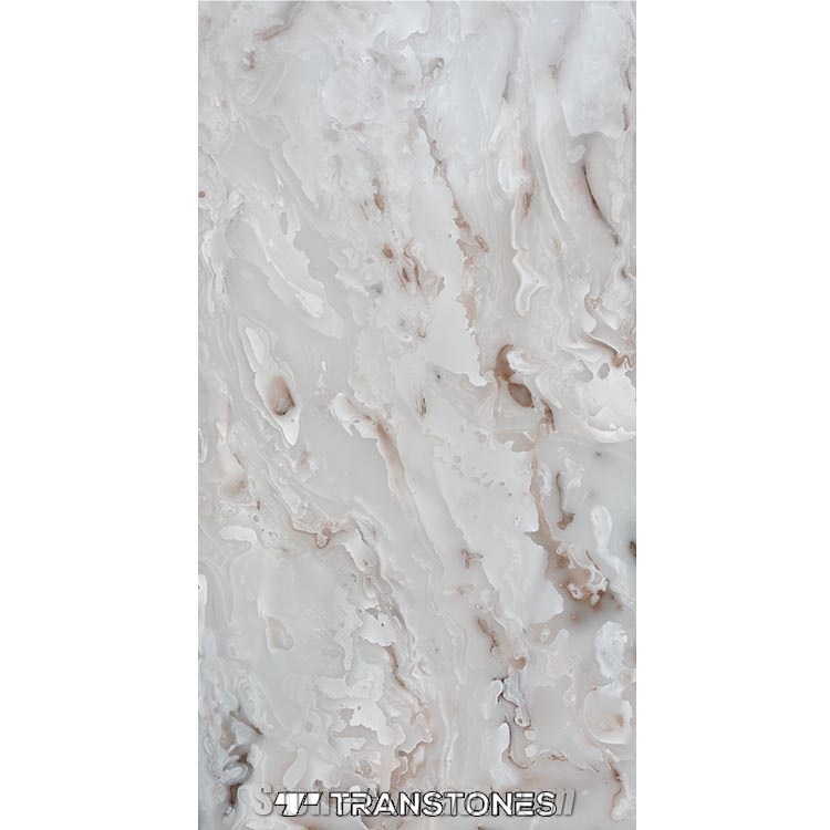 Artificial Translucent Resin Stone Slabs Faux Onyx