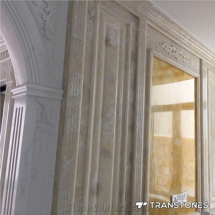 Artificial White Marble Stone Interior Home Decors