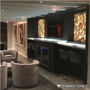 Backlit Faux Alabaster Sheet for Wall Interior Design