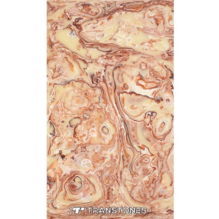 Backlit Resin Artificial Stone Polished Alabaster