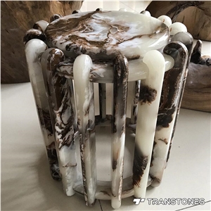 Customized Size /Carved Chair / Faux Alabaster Stone