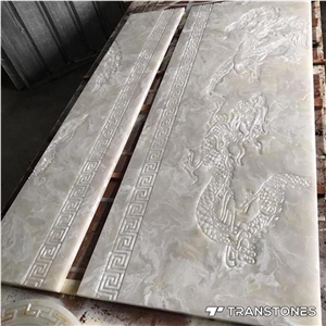 Faux Marble Stone Chinese Carving Design