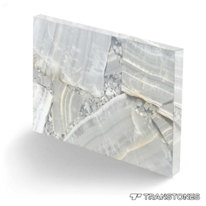 Faux Polished Onyx Alabaster Sheet for Bar Counter