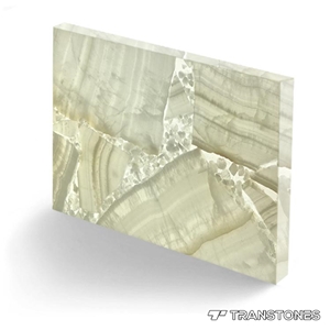 Faux Polished Onyx Alabaster Sheet for Bar Counter