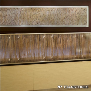 Gold Color Acrylic Wall Decor Translucent Wall