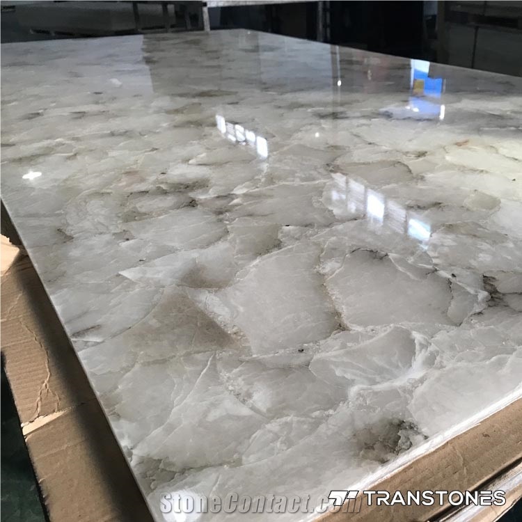 Grey Translucent Alabaster Resin Panel for Wall