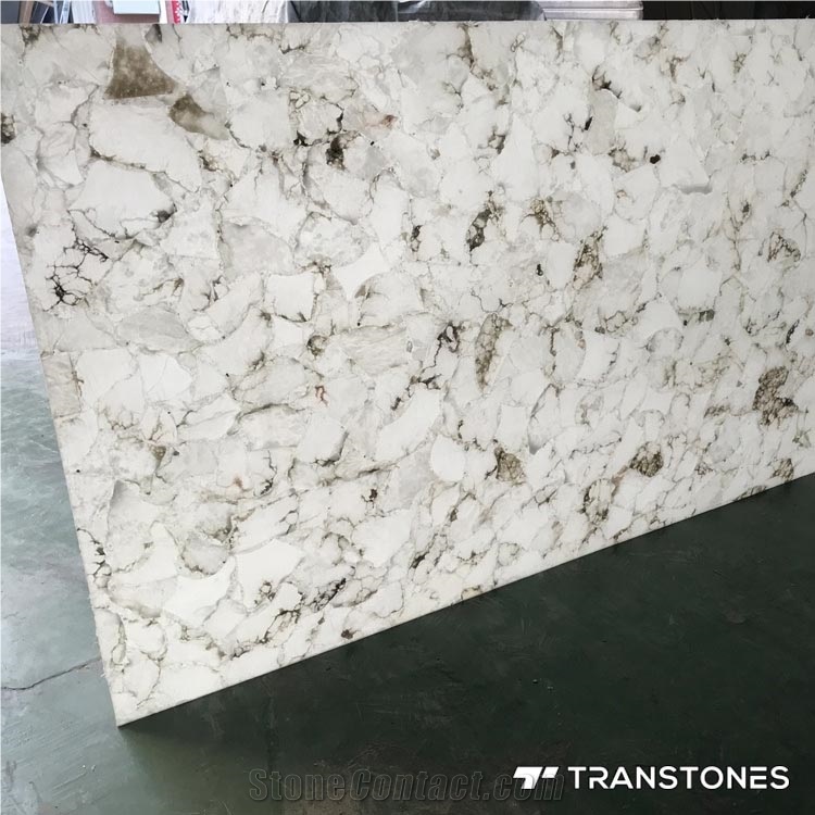 Grey Translucent Alabaster Resin Panel for Wall