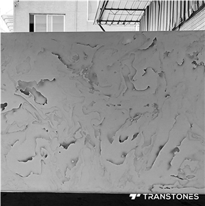 Grey Transparent Polished Artificial Alabaster