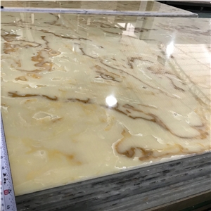 Interior Translucent Alabaster Acrylic Bar Counter