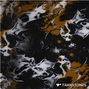 Man-Made Black Stone for Fireplace Building Decors