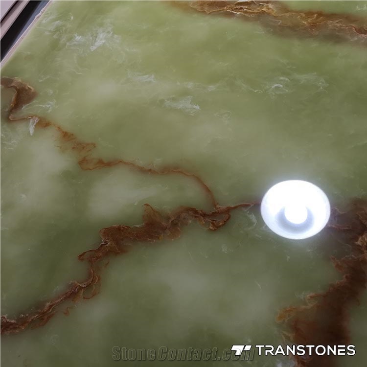 Man-Made Onyx Stone Backlit Resin Alabaster Slab