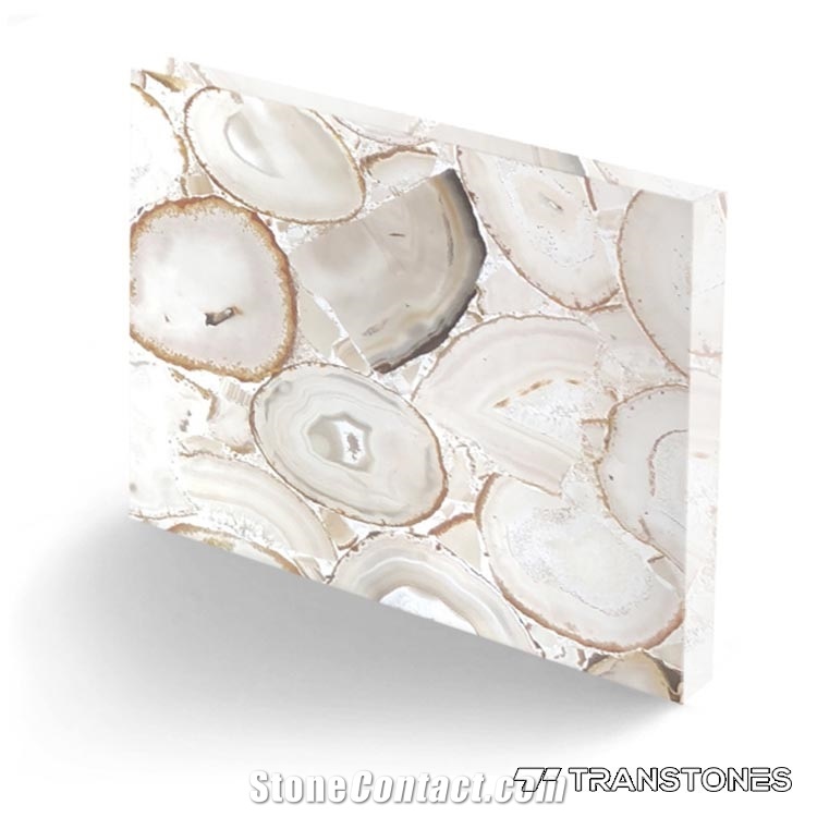 Natural Agate Big Slab Stone for Wall Panel Decor
