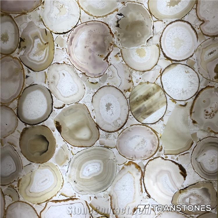 Natural Agate Big Slab Stone for Wall Panel Decor