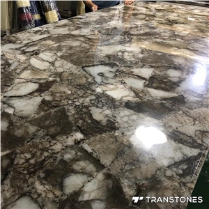 Natural Crystallized Onyx Stone Slices Slab
